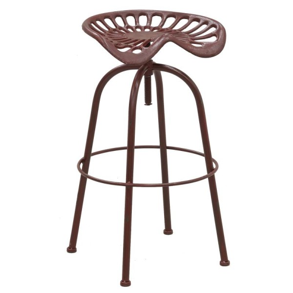 TABOURET-TRACTEUR-ROUGE