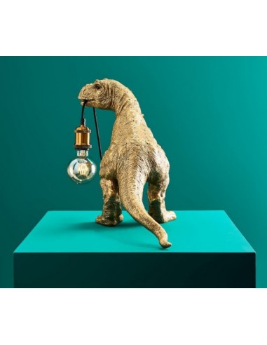LAMPE-DE-TABLE-REXY-DEBOUT-DINOSAURE-OR