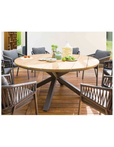 table de jardin ronde Oriengo 111 cm