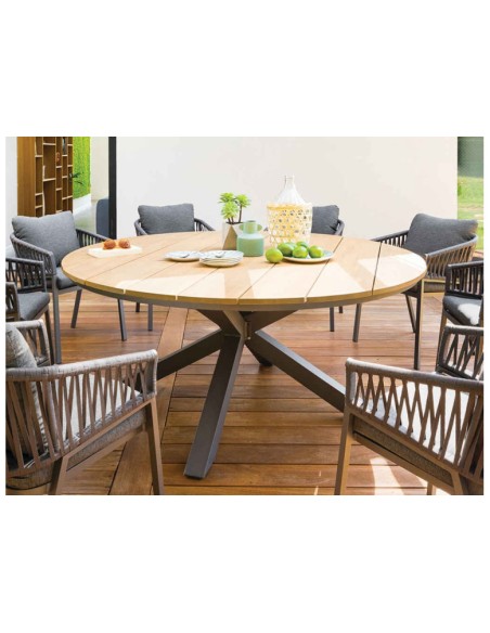 table de jardin ronde Oriengo 111 cm