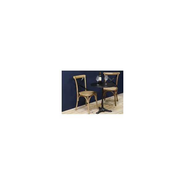 Chaise croisillon paille