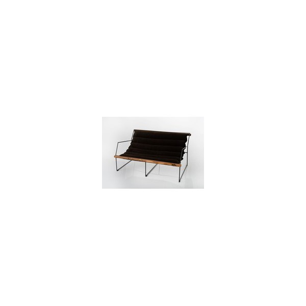 Fauteuil double noir velours
